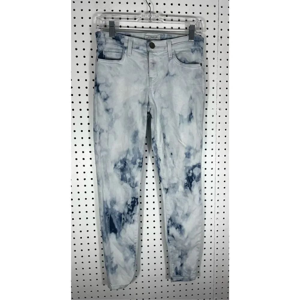 Current/Elliot stiletto tie dye skinny jeans